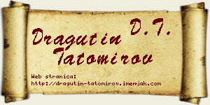 Dragutin Tatomirov vizit kartica